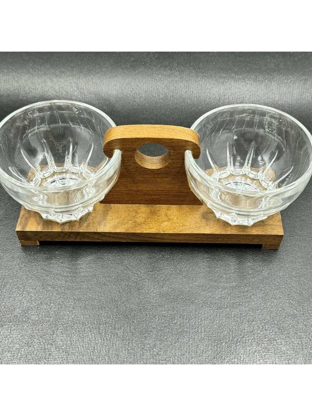 Vintage Bourbon Whiskey Glasses w Wood Carrying Case 6oz Barware Mancave Tiki